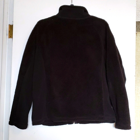 Black Fuzzy Zipper Up Jacket - Picture 2 of 2